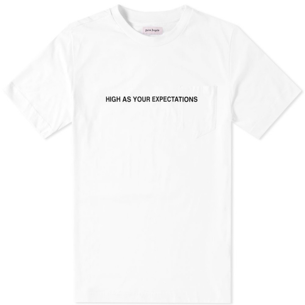 Palm Angels High As Your Expectations White Men's T-Shirt Size L